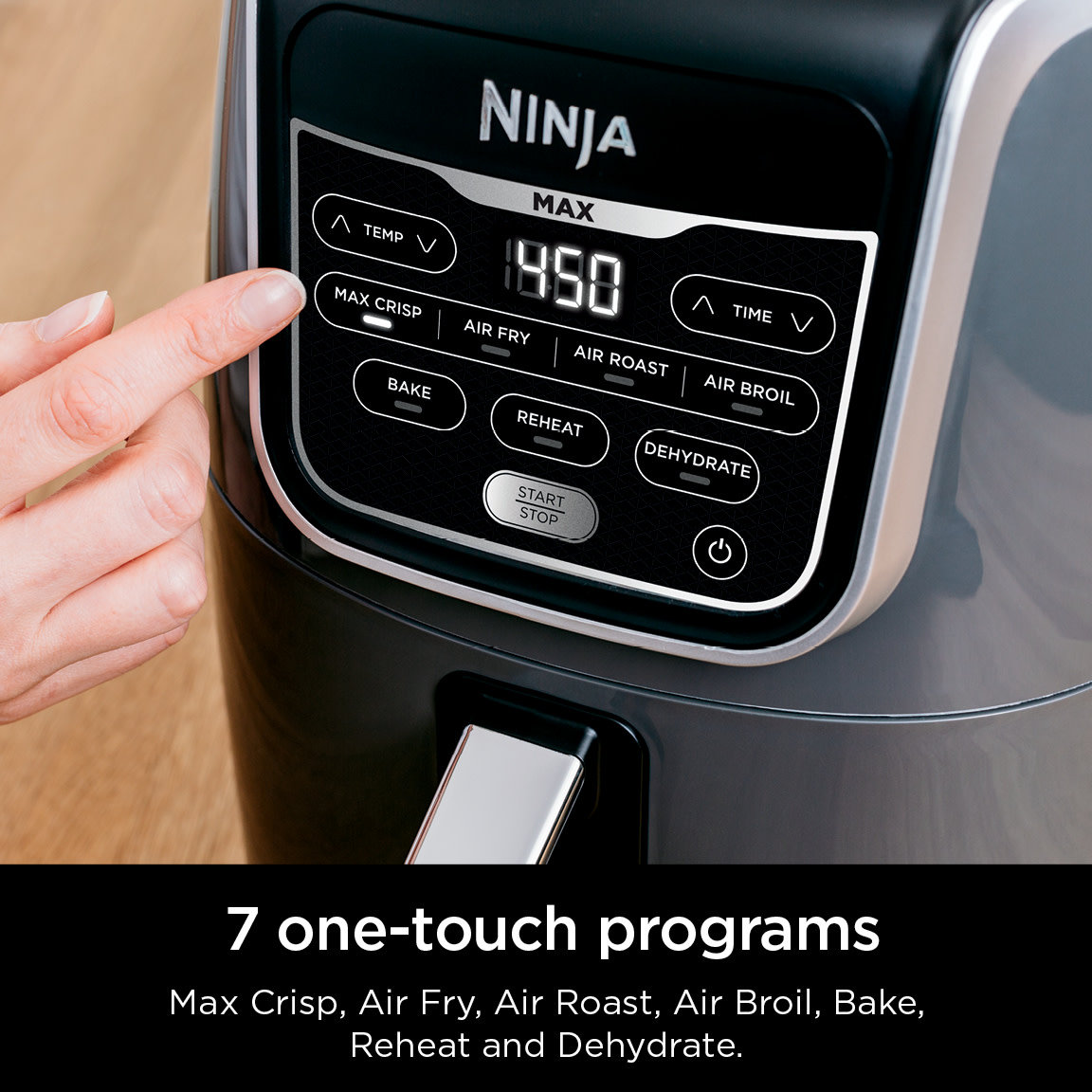 Ninja Max XL Air Fryer with 5.5 Quart Capacity, Cook, Crisp, Roast, Bake, Reheat and Dehydrate Functions, Grey
